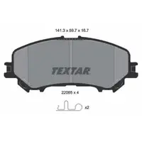 TEXTAR 2206503 Bremsbeläge Bremsklötze NISSAN X-Trail 3 (T32) RENAULT Koleos 2 (HC_) vorne