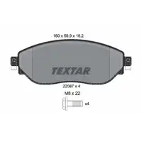 TEXTAR 2208701 Bremsbeläge FIAT Talento NISSAN NV300 OPEL Vivaro B RENAULT Trafic 3 vorne