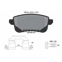 TEXTAR 2210301 Bremsbeläge NISSAN Juke (F16_) RENAULT Megane 4 Scenic 3 4 Talisman hinten