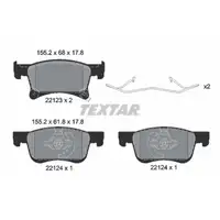 TEXTAR 2212301 Bremsbeläge Bremsklötze Bremsbelagsatz OPEL Adam Corsa E 15 Zoll vorne