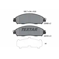 TEXTAR 2243901 Bremsbeläge NISSAN Navara (D23) bis 05.2019 RENAULT Alaskan vorne