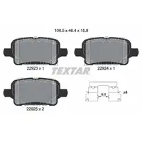 TEXTAR Bremsscheiben + Beläge OPEL Insignia B 16 Zoll ab Fgst. M1000001 vorne + hinten