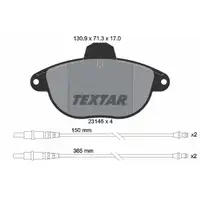 TEXTAR 2314601 Bremsbeläge + Warnkontaktsensor CITROEN Xantia (X1_, X2_) vorne