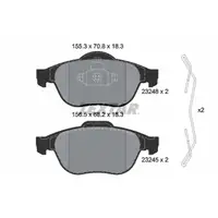 TEXTAR 2324802 Bremsbeläge Bremsklötze RENAULT Espace 4 Laguna 2 mit 308mm Vel Satis vorne