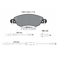 TEXTAR 2327601 Bremsbeläge + Warnkontaktsensor CITROEN C5 I (DC_) 1.8 16V 115 PS vorne