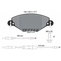 TEXTAR 2327701 Bremsbeläge + Warnsensor CITROEN C5 I II 1.8/2.0 16V 1.6/2.0 HDi vorne