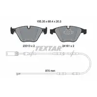 TEXTAR 2331307 Bremsbeläge + Sensor BMW 3er E90-93 330i 335i 335d X1 E84 vorne 34112288874