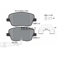 TEXTAR 2358102 Bremsbeläge + Warnsensor VW Polo 9N 1.8 GTI 1.9 TDI Ibiza 3 Fabia 2 vorne