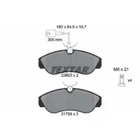 TEXTAR 2360301 Bremsbeläge + Sensor CITROEN Jumper 1 FIAT Ducato 230 PEUGEOT Boxer vorne