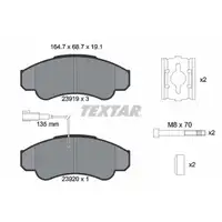 TEXTAR 2391901 Bremsbeläge + Sensor CITROEN Jumper FIAT Ducato 244 250 PEUGEOT Boxer vorne