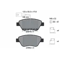 TEXTAR 2397903 Bremsbeläge + Warnsensor CITROEN Nemo FIAT 500 Qubo PEUGEOT Bipper vorne