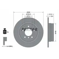 TEXTAR 92042303 Bremsscheiben Satz BMW 5er E34 518-540i M5 524td 525td 525tds hinten