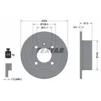 TEXTAR 92059700 Bremsscheiben Satz CITROEN Xantia (X1_, X2_) 1993-2003 hinten 95667811