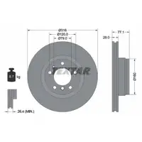 TEXTAR 92071405 Bremsscheiben Satz BMW 7er E38 728i 730i 735i 725tds 730d vorne