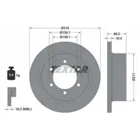 TEXTAR 92093100 Bremsscheiben Satz MITSUBISHI Galloper L400 Pajero 2 / Sport 1 hinten