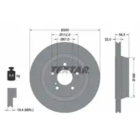 TEXTAR 92099503 Bremsscheiben Satz MERCEDES-BENZ S-Klasse W220 C215 hinten 2204230212