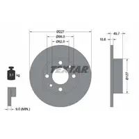 TEXTAR 92019300 Bremsscheiben Satz FIAT Fiorino Panda 141 Ritmo Uno vorne o. hinten