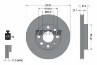 TEXTAR 92029603 Bremsscheiben Satz OPEL Astra F Corsa A B Kadett E Tigra A Vectra A vorne