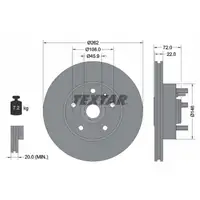 TEXTAR 92031300 Bremsscheiben Satz VOLVO 740 (744 745) 760 (704 764 765) 14 Zoll vorne