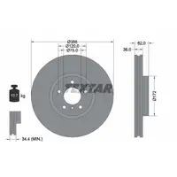 TEXTAR 92146203 Bremsscheiben Satz BMW X5 E53 4.6is 4.8is 347/360 PS vorne 34116756847