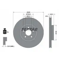 TEXTAR 92149105 Bremsscheiben Satz VOLVO C30 C70 II S40 II V50 vorne