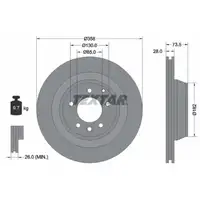 TEXTAR 92151403 Bremsscheiben Satz AUDI Q7 4L PORSCHE Cayenne 9PA 92A VW Touareg 7L hinten