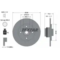 TEXTAR 92154003 Bremsscheiben + Radlager Satz RENAULT Clio 2 Megane 1 hinten