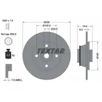 TEXTAR 92154103 Bremsscheiben + Radlager Satz RENAULT Clio 1 05.1990-09.1998 hinten