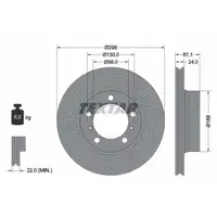 TEXTAR Bremsscheiben Satz PORSCHE Boxster Cayman (987) 2.7 240/245 PS vorne