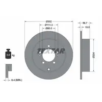 TEXTAR 92167003 Bremsscheiben Satz PSA C-Crosser 4007 MITSUBISHI Outlander 2 hinten