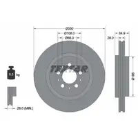 TEXTAR 92178303 Bremsscheiben Satz VOLVO S60 I V70 II R 2,5 T AWD 300 PS hinten