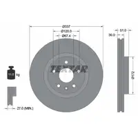 TEXTAR 92187103 Bremsscheiben Satz OPEL Insignia A SAAB 9-5 (YS3G) 17 Zoll vorne