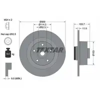 TEXTAR 92196103 Bremsscheiben + Radlager Satz RENAULT Laguna Coupe (DT0/1) hinten