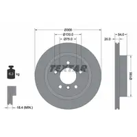 TEXTAR 92196605 Bremsscheiben Satz BMW Z4 E89 sDrive18-30i 156-258 PS hinten 34216782605