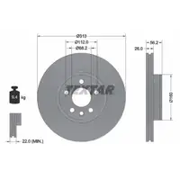 TEXTAR 92109905 Bremsscheiben Satz VW Sharan California Transporter T4 16 Zoll vorne