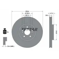 TEXTAR 92119405 Bremsscheiben Satz RENAULT Espace 4 (JK0/1_) Vel Satis (BJ0_) vorne