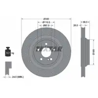 TEXTAR 92120407 Bremsscheiben Satz MERCEDES SL R230 600 55/63/65AMG hinten 2304231612