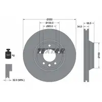 TEXTAR Bremsscheiben Satz AUDI Q7 (4LB) PORSCHE Cayenne (9PA) (92A) VW Touareg (7L) vorne