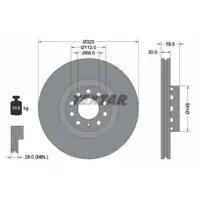 TEXTAR 92122103 Bremsscheiben Satz VW Phaeton PR-1LX bis Fgst. vorne 3D0615301G