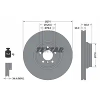 TEXTAR 92123003 Bremsscheiben Satz BMW 7er E65 E66 E67 760i 745d vorne