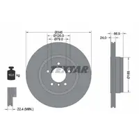 TEXTAR 92123203 Bremsscheiben Satz BMW 7er E65 E66 E67 745i 333 PS 740d 258 PS hinten