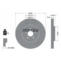 TEXTAR 92123703 Bremsscheiben Satz MERCEDES W203 S203 CL203 C/A209 R171 vorne 2034210912