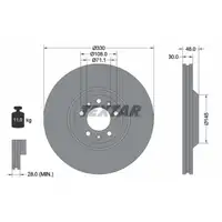 TEXTAR 92129503 Bremsscheiben Satz CITROEN C5 III C6 PEUGEOT 407 607 vorne