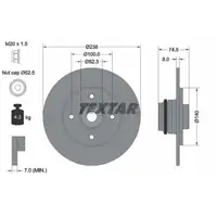 TEXTAR 92242103 Bremsscheiben + Radlager Satz RENAULT 19 I II hinten 7700780078