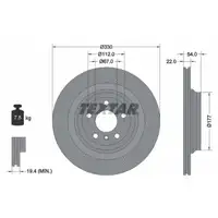 TEXTAR 92254505 Bremsscheiben Satz MERCEDES-BENZ M-Klasse GLE W166 hinten 1664230412