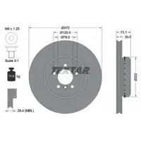 TEXTAR 92265325 Bremsscheiben Satz BMW 3er F30-34 F32-36 mit M-Technik vorne 34106797606