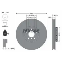 TEXTAR Bremsscheiben Satz BMW 5er Gran Turismo F07 550i 7er F01-04 750i 760i 750d vorne