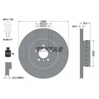 TEXTAR 92266625 Bremsscheiben Satz BMW X5M E70 X6 xDrive50i X6M E71 E72 hinten 34216795318