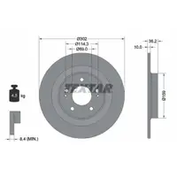 TEXTAR 92267403 Bremsscheiben Satz PSA C4 Aircross 4008 MITSUBISHI AX Outlander 3 hinten