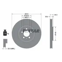 TEXTAR 92275905 Bremsscheiben Satz VW Polo 5 AUDI A1 8X SEAT Ibiza 4 vorne